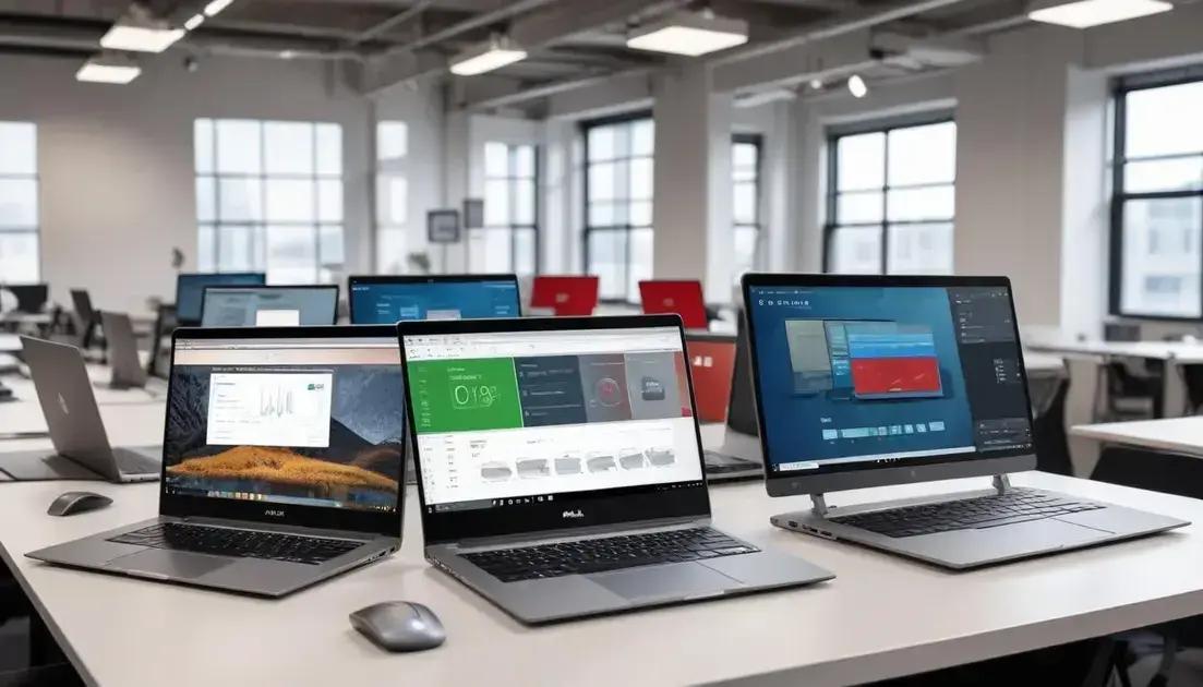 Comparativo de preços e desempenho dos notebooks