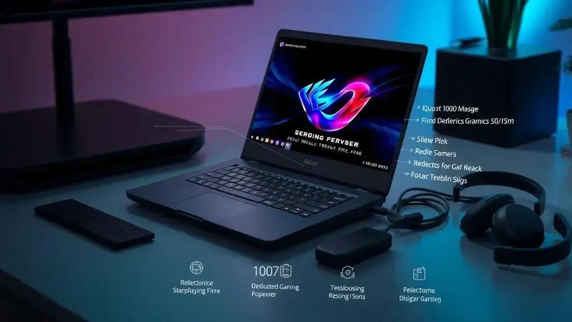 Especificações essenciais para jogos