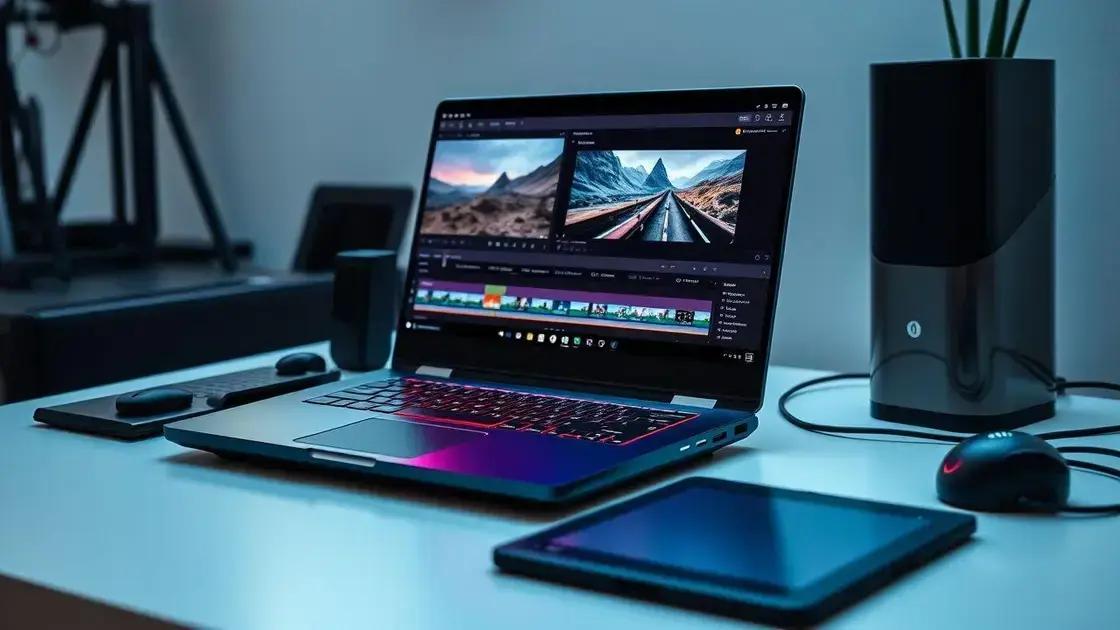 Características essenciais para edição de vídeo em notebooks gamers