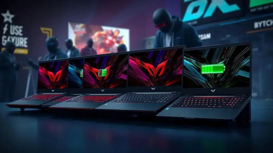 Os 5 melhores notebooks gamers com bateria duradoura