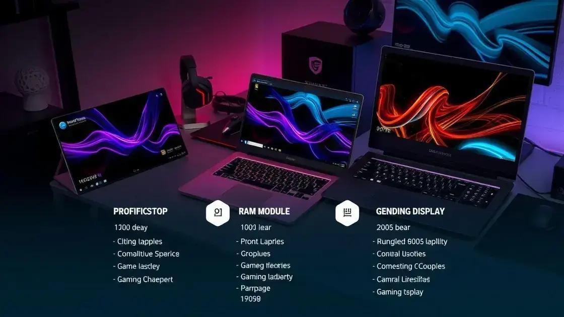 Principais especificações de notebooks gamers