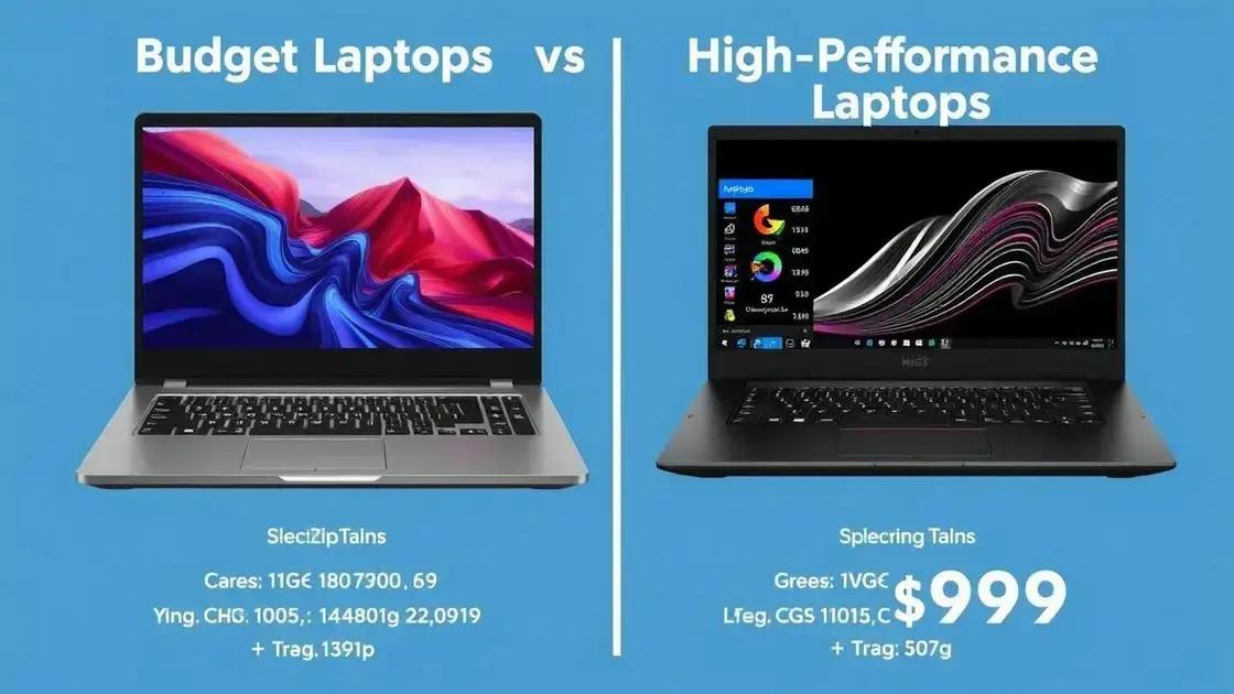 Comparativo: desempenho vs. preço