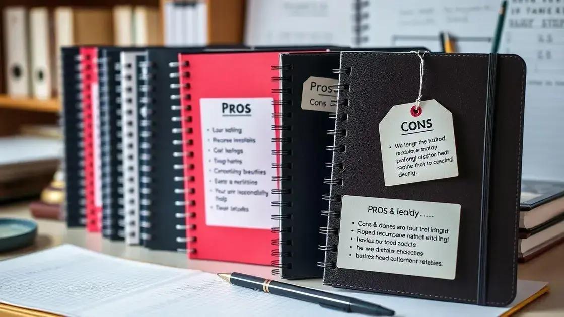 Prós e contras dos notebooks selecionados