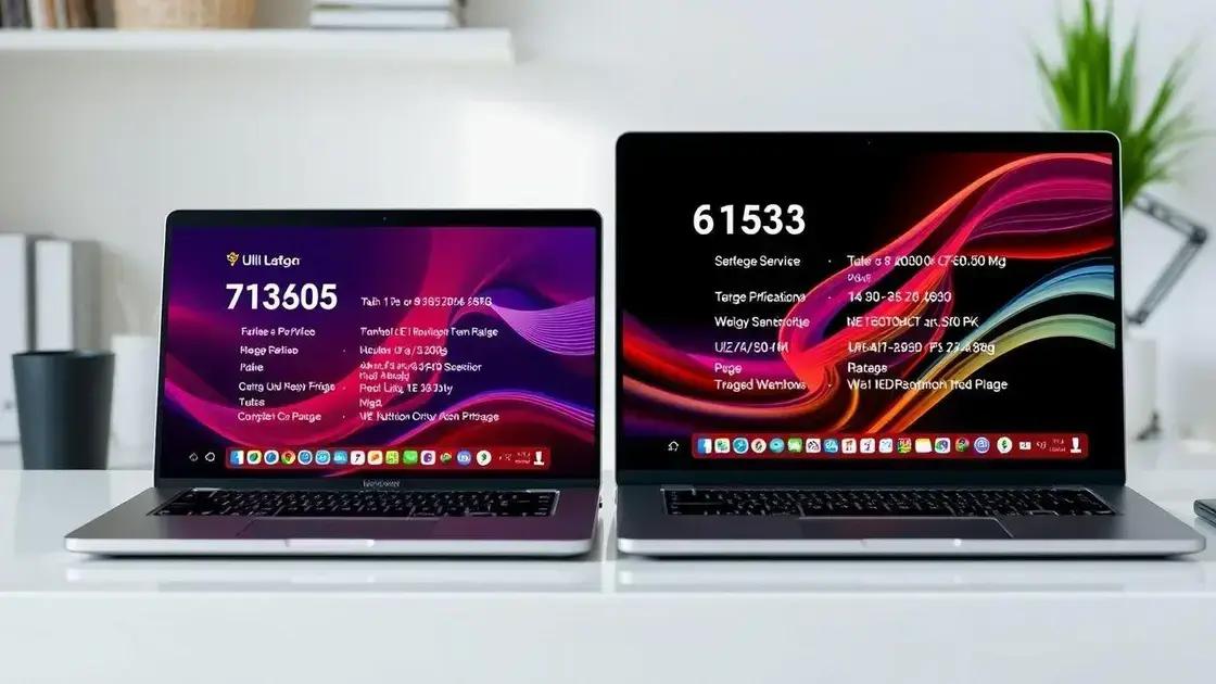 Comparação entre notebooks com tela Full HD