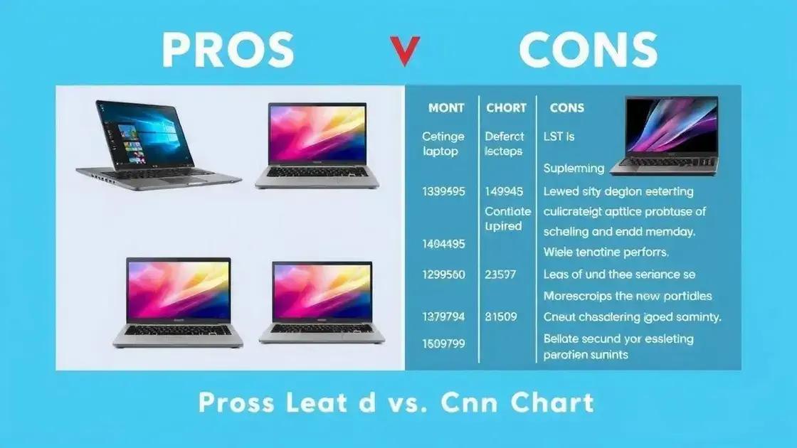 Prós e contras dos notebooks selecionados