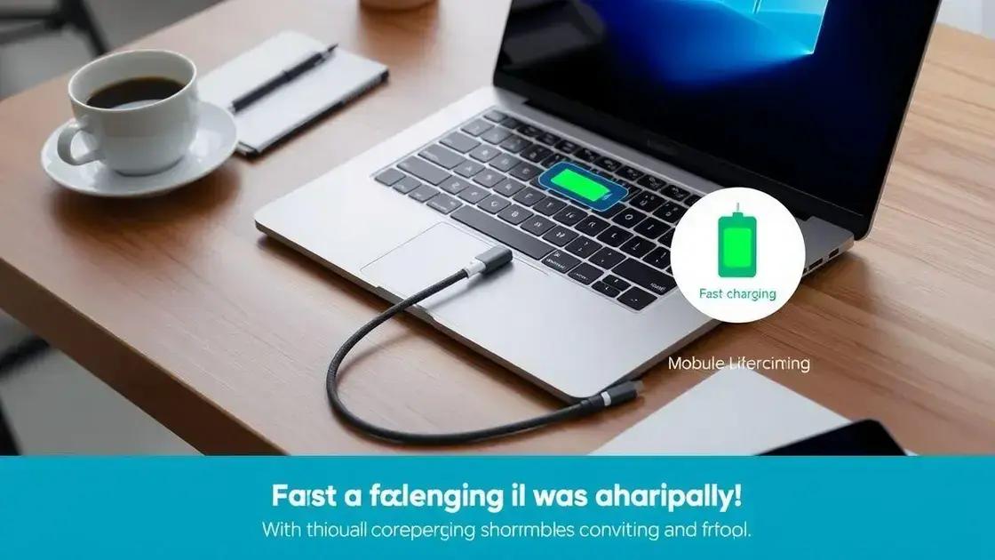 Vantagens do notebook com carregamento rápido USB-C