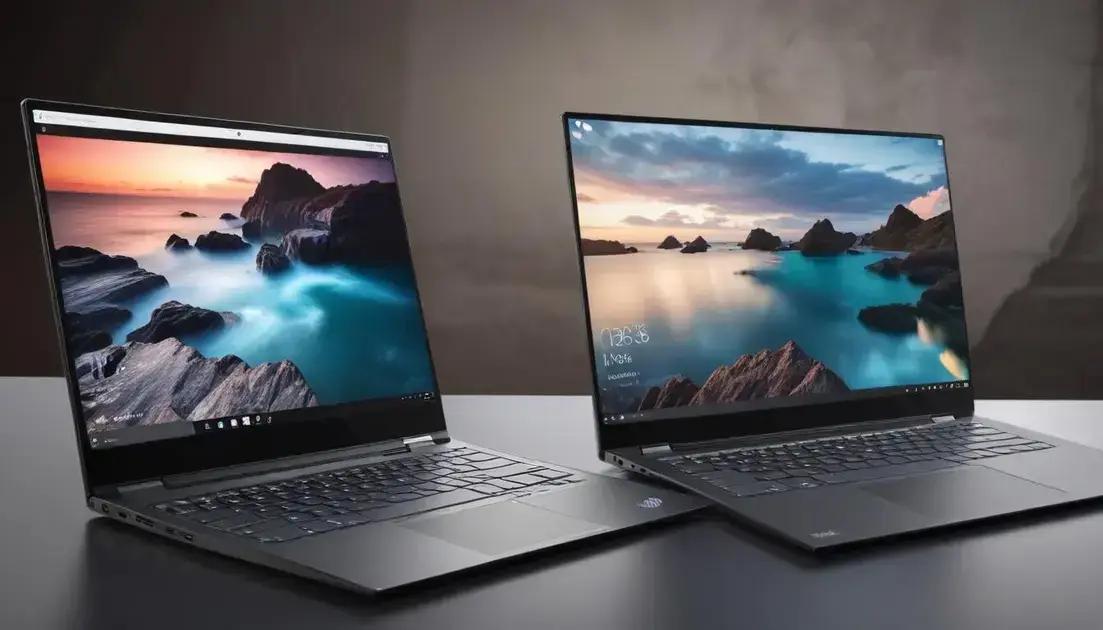 Comparação de desempenho entre Lenovo Yoga e Dell XPS
