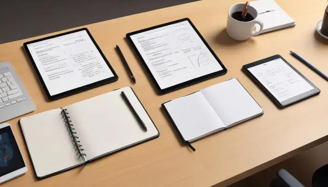 Diferenças entre notebook e tablet para estudos